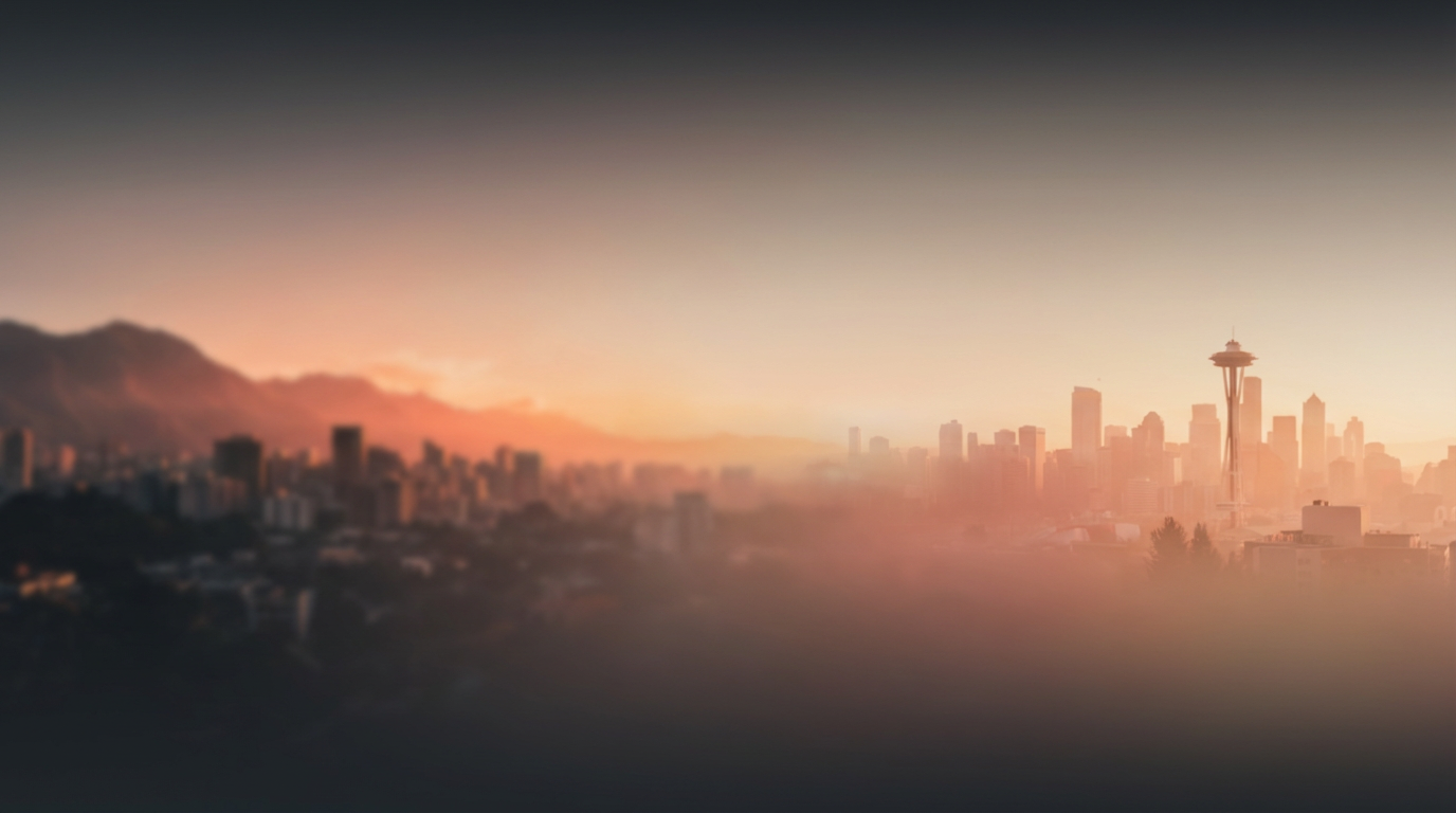 Seattle skyline at sunset